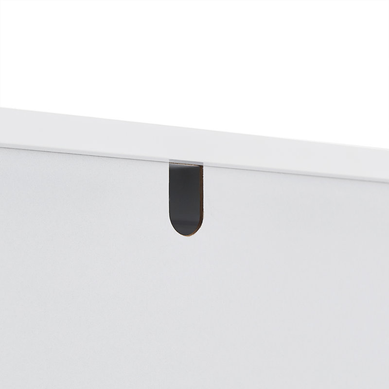 Armoire de rangement haute avec trois tiroirs, Blanc