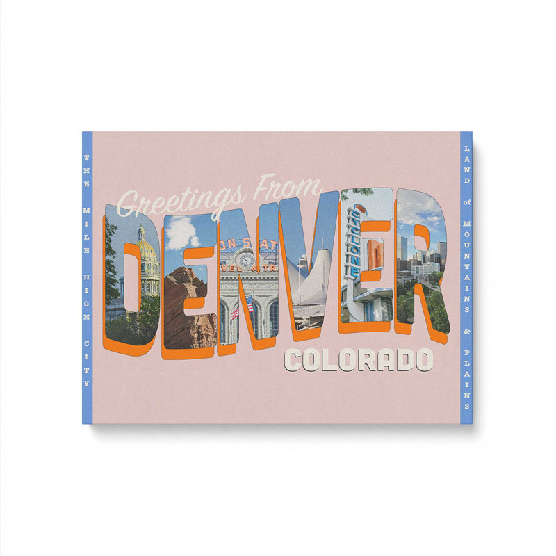 «Greetings From Denver» par Deny Designs, reproduction d'art, 36 x 48, Toile tendue, Toile tendue