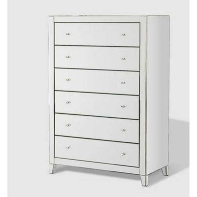 Commode en bois massif à 6 tiroirs Majdi
