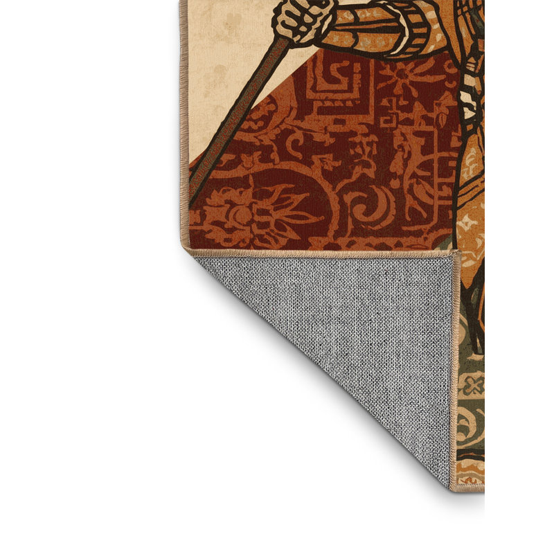 Tapis traditionnel lavable à la machine Barnesville War Banner Carrier, 2 pi x 3 pi