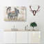 Two Horses by Zhao Mengfu - Wrapped Canvas Painting-55372342