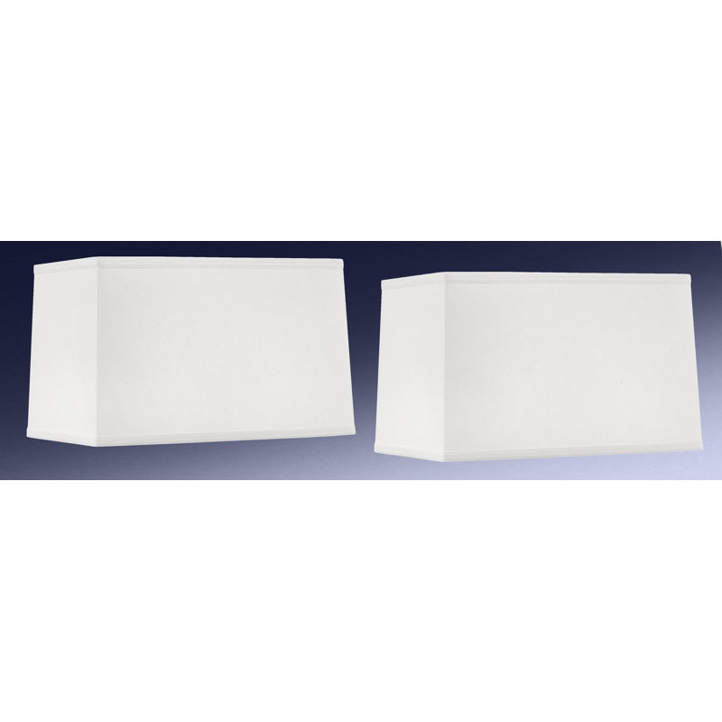 10.5'' H x 11'' W Linen Rectangle Lamp Shade, White