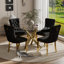 Ensemble de salle à manger à piédestal rond 5 pièces avec chaise capitonnée en velours pour salle à manger et salon-1248467044-1248467099-1248467042