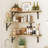 Floating Shelves For Wall, Rustic Wood Wall Mounted Corner Shelf For Bathroom, Kitchen, Bedroom, Home Decor, Laundry Room, Living Room, Set Of 5