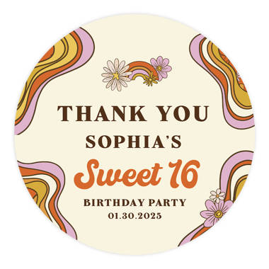 Number 16 - 16th Birthday - Sticker