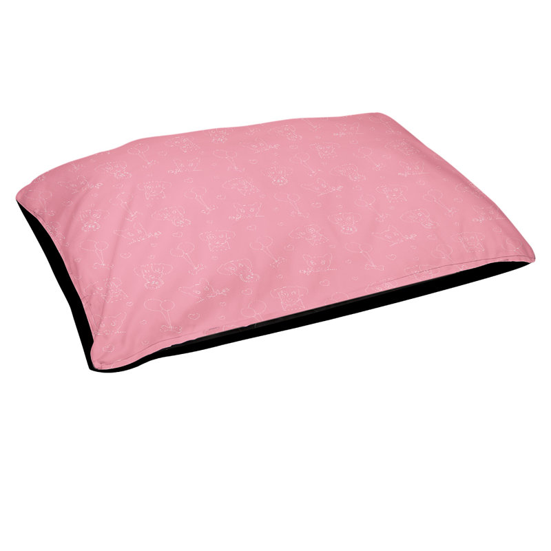 Coussin pour chien d’extérieur st day, Très grand (l 50 po x P 40 po x H 7 po), Rose