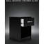 Table de chevet 1 tiroir Finch avec compartiment ouvert, noir et compact avec rangement pour petits espaces Finch