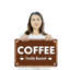 Enseigne en plastique 13 po x 20 po Coffee Street-119524857