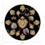 Ex Vote Sacred Hearts Vegan Leather Round Pebble Placemat-458615264