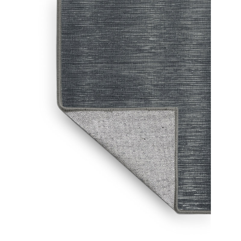 Machine Washable Solid Gray Area Rug, Rectangle 3' x 5'