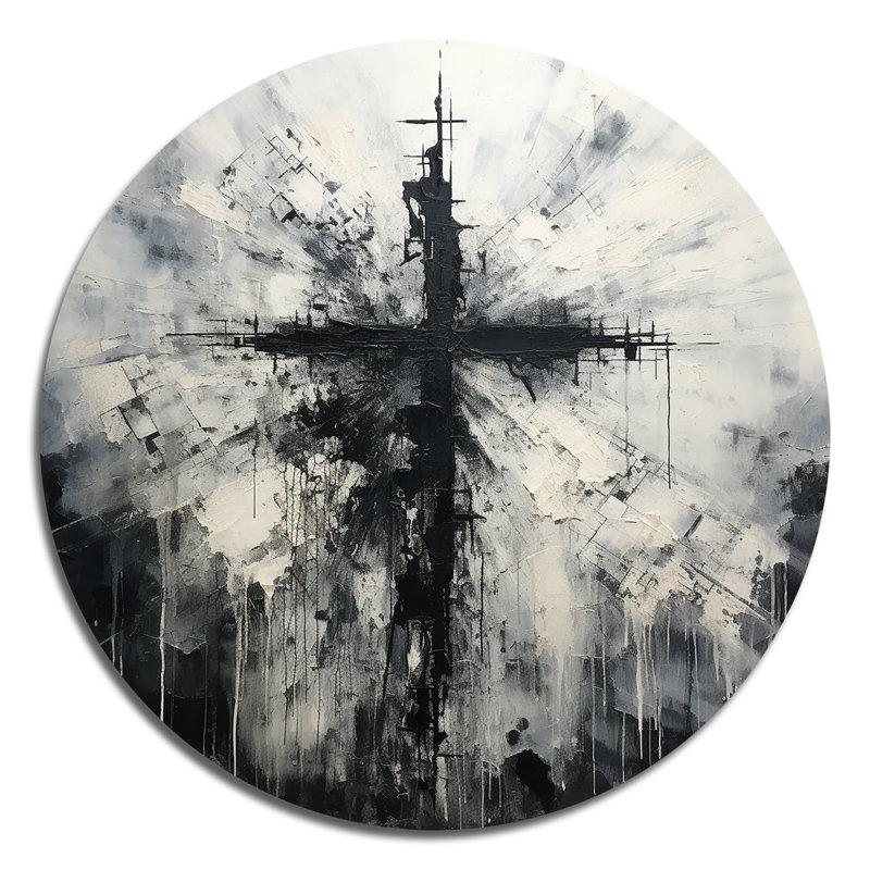 Colamaio - Art spirituel rond en métal, H 16 po x l 16 po