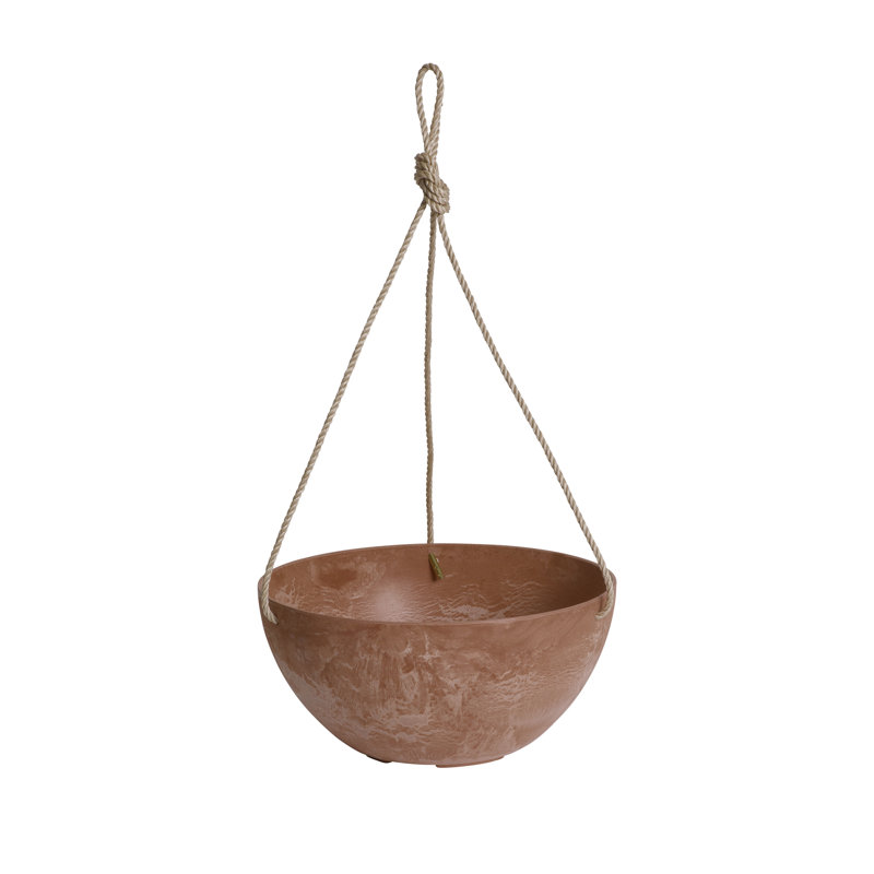 Pot à fleurs suspendu en résine Pollyanna, H 4,75 po x l 10 po x P 10 po, Rouille