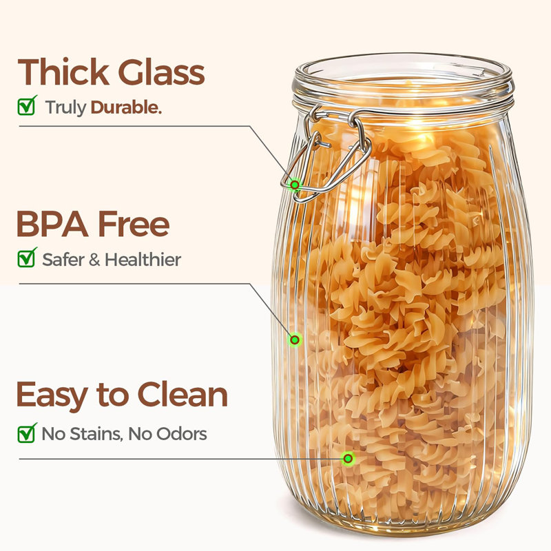 Glass Jar - Set of 3, 1500ml