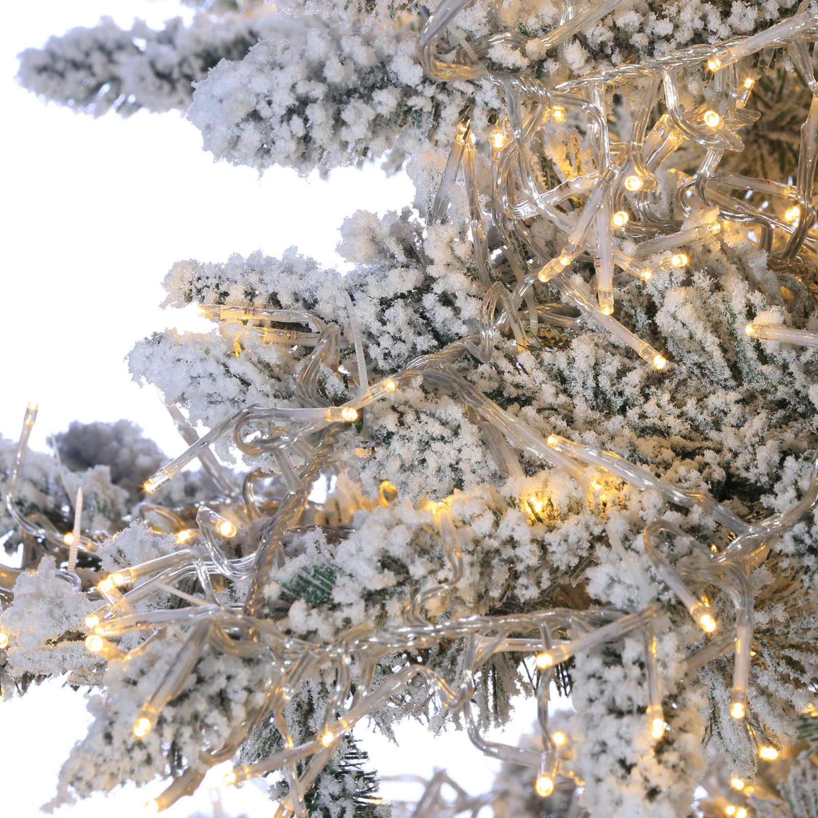 Frosted 7.5' Pre-Lit Pine Christmas Tree