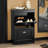 Narrow Entryway Shoe Storage Cabinet Shoe Rack with 2 Flip Drawers for Living Room, Hallway, Black-714169051-681661586
