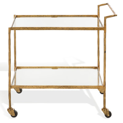 Claudia Metal And Glass Bar Cart
