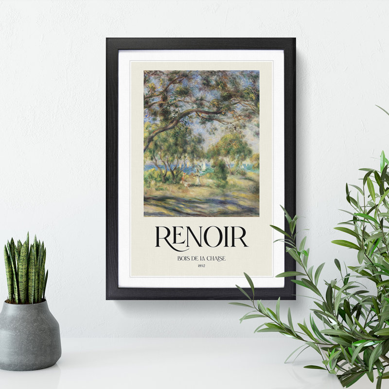 Bois De La Chaise by Pierre-Auguste Renoir - Picture Frame Art Prints, 65cm H x 48cm W x 2cm D, Black