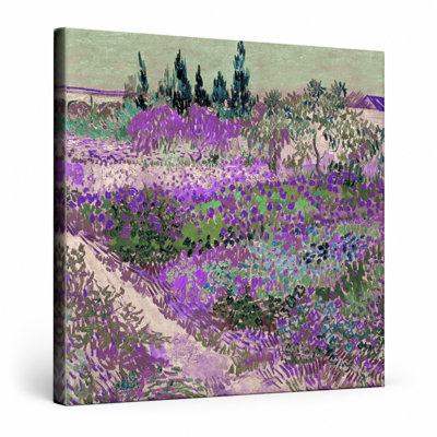 Garden with Flowers (1888) — Oil Painting Print Canvas Wall Art