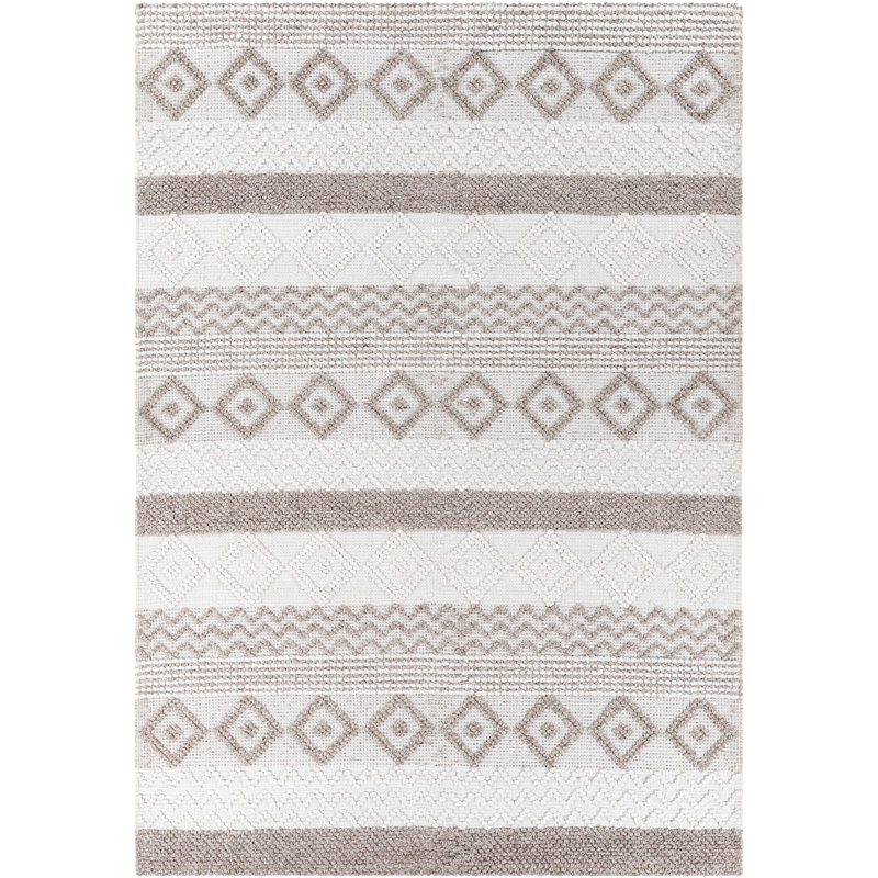 Tapis intérieur / extérieur gris anthracite tissé à plat à la main Dieterich, Rectangle 2 pi x 3 pi