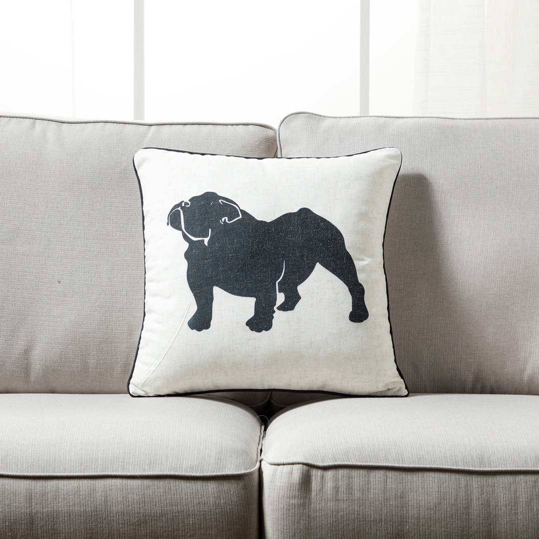 Animal Bulldog Print Throw Pillow Peterborough Home
