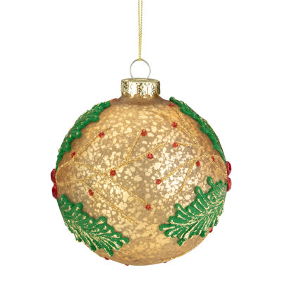 Ornement de Noël en verre 4 po
