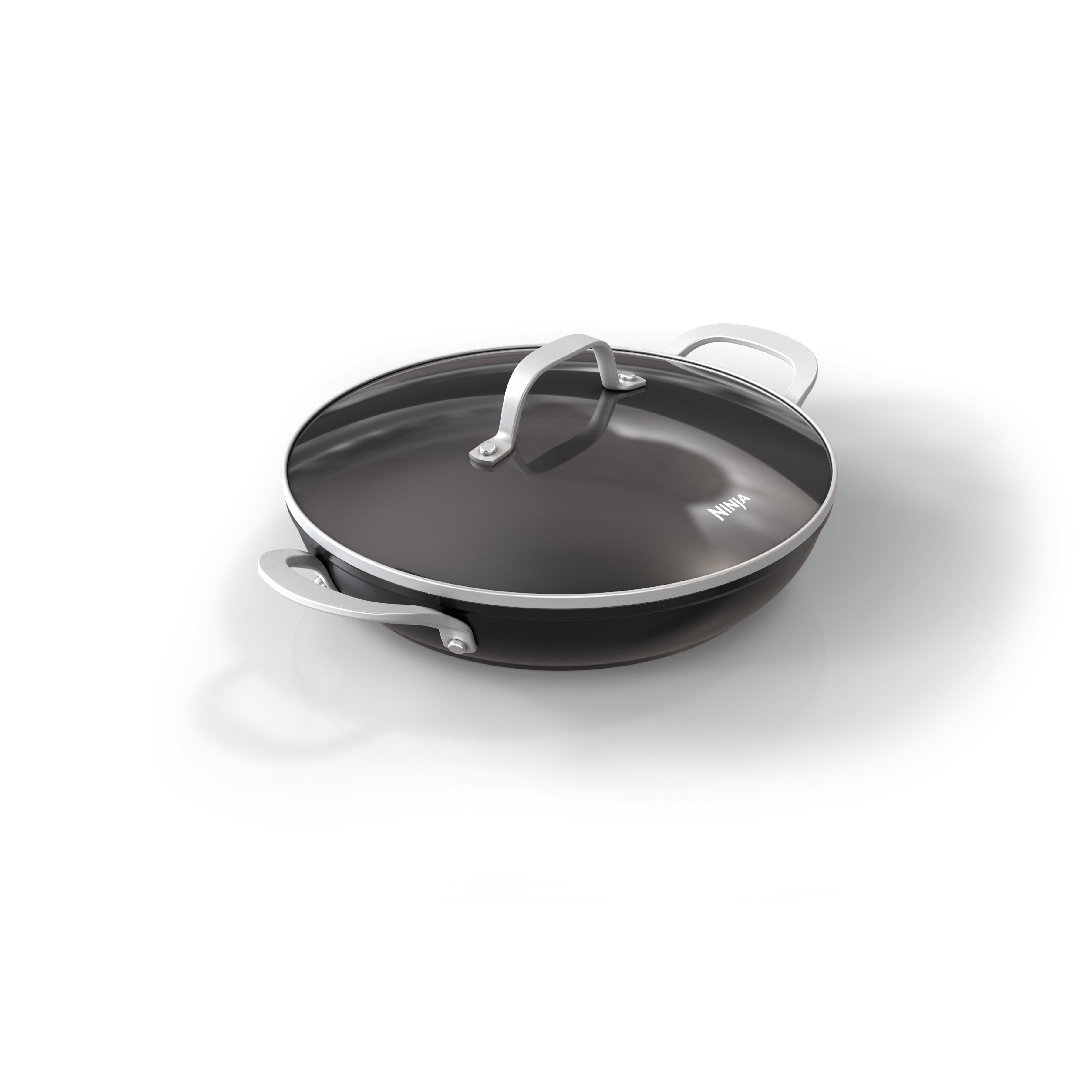 Ninja Foodi NeverStick Premium Saucepan With Glass Lid 3.5 Qt Gray