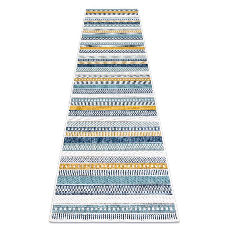 Lundeen Striped Indoor / Outdoor Area Rug, Runner 70 x 200cm