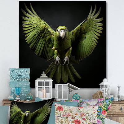 «Eernal Winged Elegance», art mural sur toile perroquet