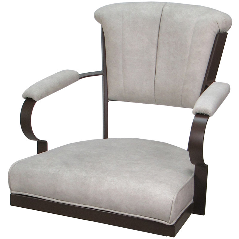 Hallah Swivel Extra Tall Stool 34" Seat, Stucco/Brown
