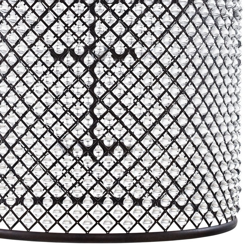 Prosperity Rust Colored Bead Chandelier - Black