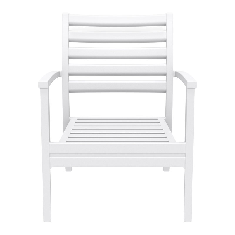Fauteuil club de 28 po de largeur Quadis, Blanc, Toile Sunbrella® noir