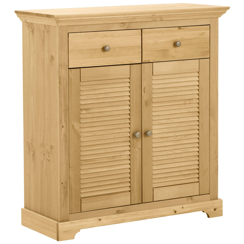 Solid Wood 94.2cm W 2 - Drawer Chest of Drawers, Natural