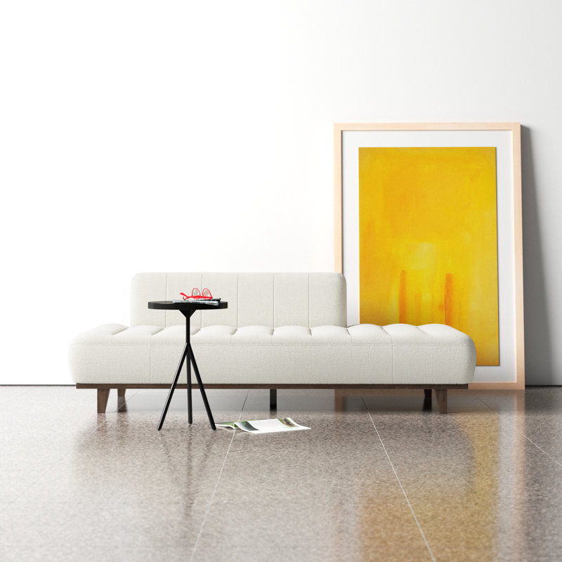 Em Upholstered Daybed, Warm White Basketweave