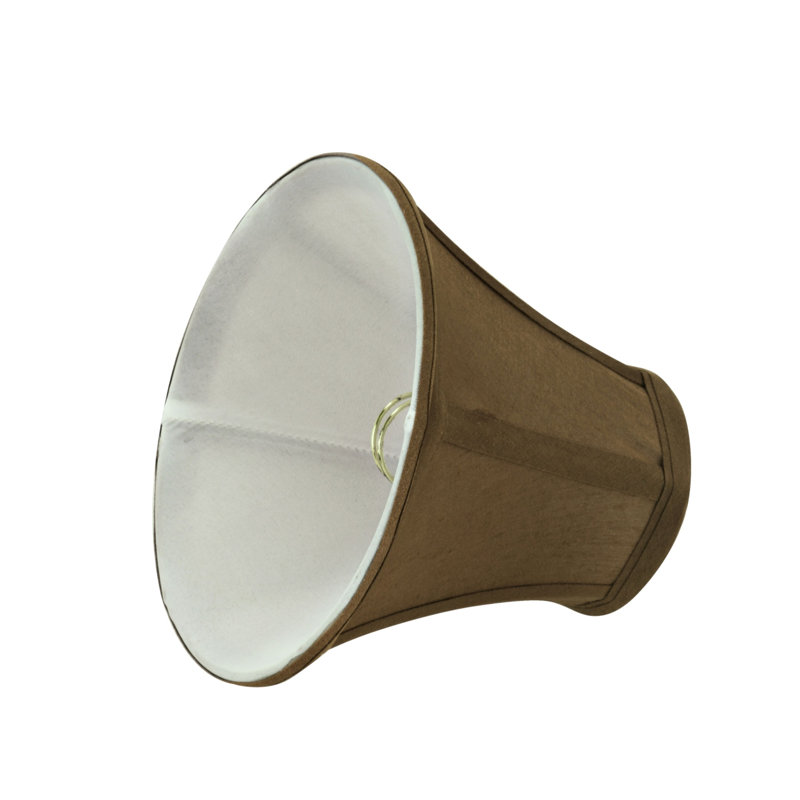 Abat-jour cloche en Similisoie en soie de 5 po (attache), Brun pâle
