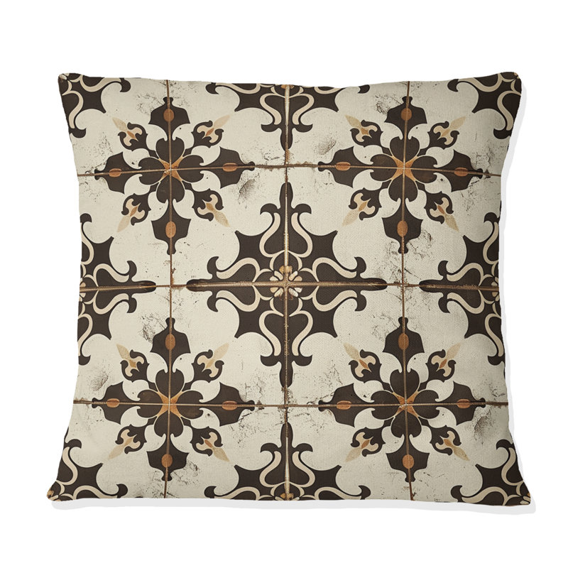 Coussin rustique brun avec charme élégant rustique, H 18 po x l 18 po, Carrée