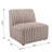 Plush Channel Accent Chair, Beige Fuzzy Upholstered With Sturdy Frame For Living Room, Bedroom