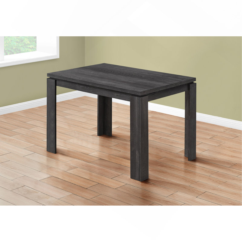 Dining Table, 48" Rectangular, Small, Kitchen, Dining Room, Black Laminate, Contemporary, Modern, Black