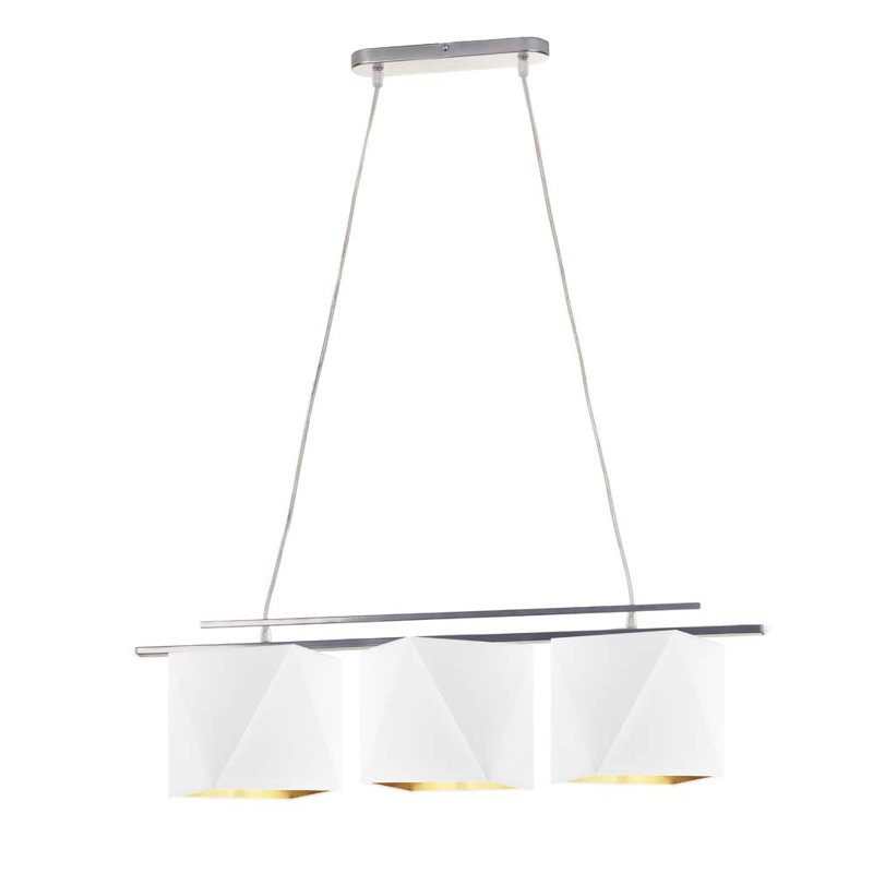Whelan 3 - Light Kitchen Island Pendant, White, Grey