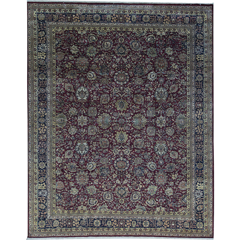Tapis rouge noué à la main de haute qualité