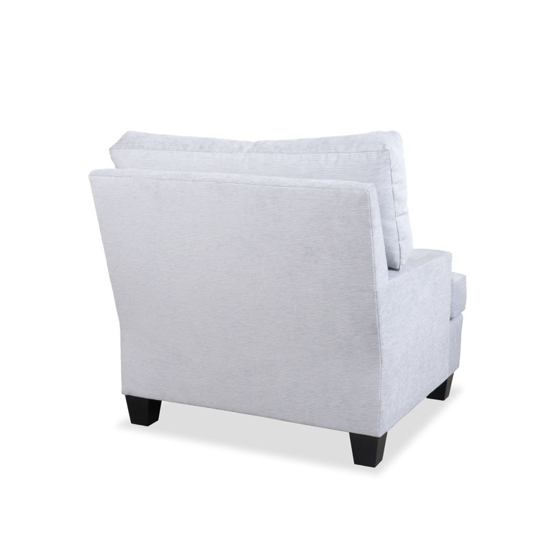 Studio C Upholstered Armchair, Youngman Zinc Striped