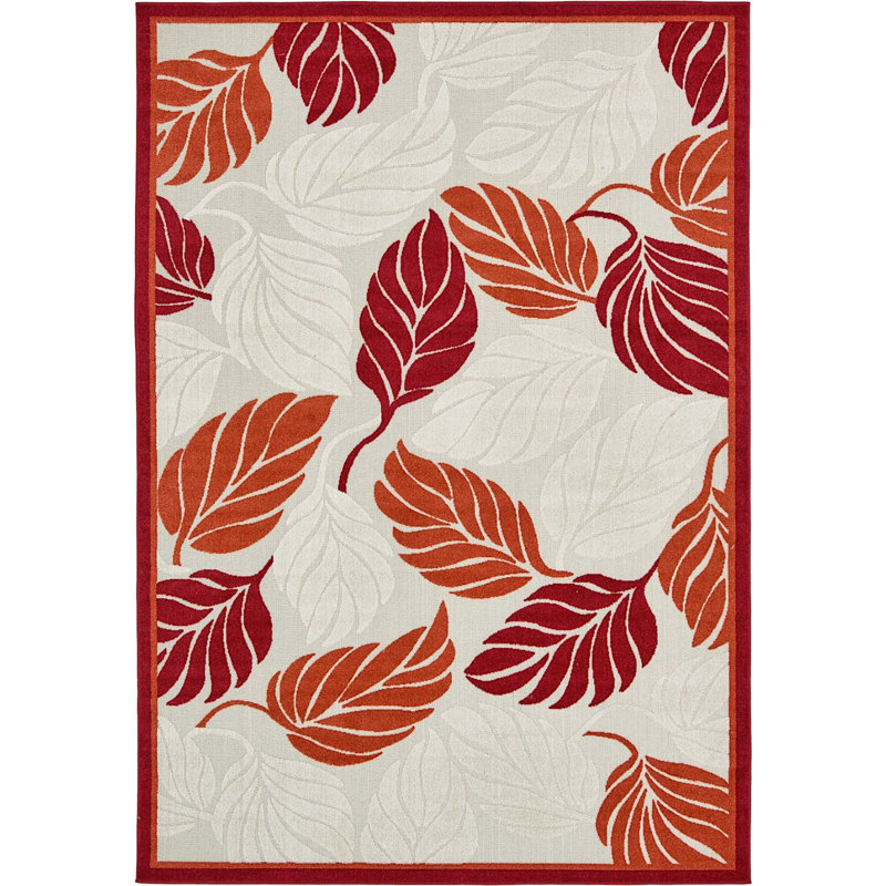 Tapis de véranda d'extérieur couleur d'automne, Rectangle 7 pi x 10 pi