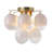 Globo - 4-Light Semi-Flush Mount - Glass/Brass-1685065568