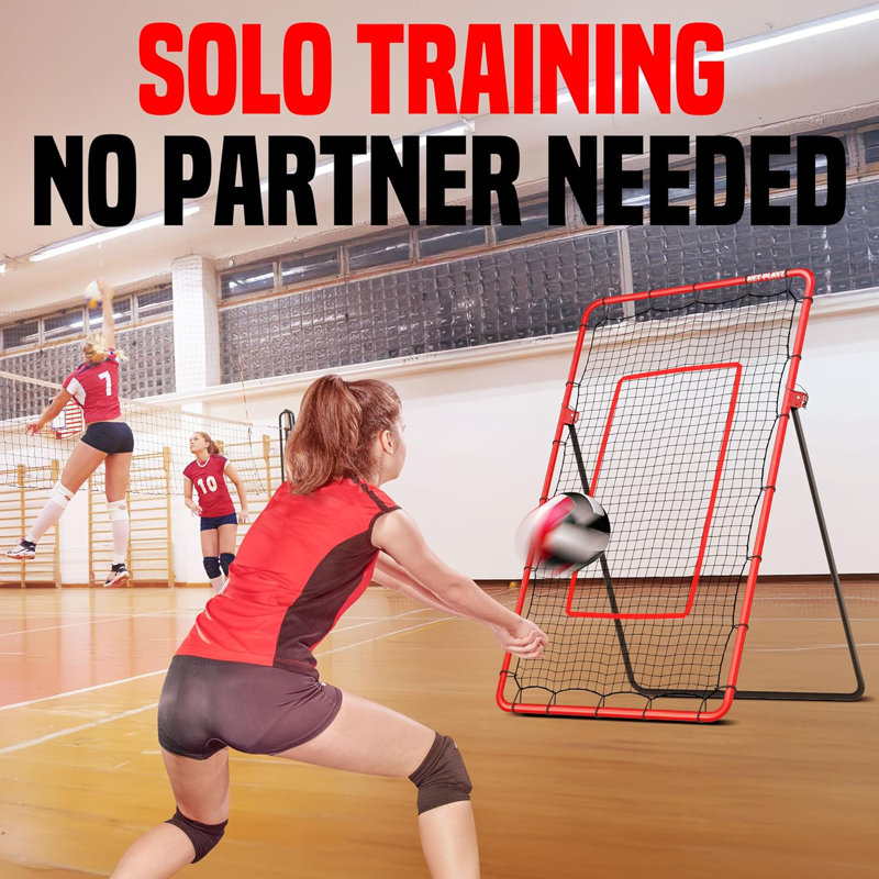 Volleyball Rebounder Net Training Practise Net For Improving Bumping Spiking Serving, Multi-angle | Volleyball Training Gifts, Aids & Equipment 4x7ft