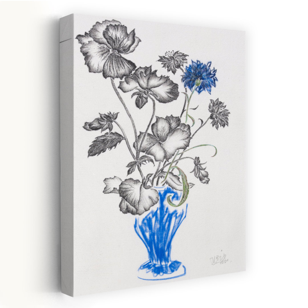 Contemporary Art Colorful Contemporary Delicate Rose Flower Nature Wall Art