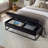 58.6" Bed Bench Metal Base With Storage Velvet-1349280491-1349280489