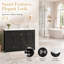 Meuble-lavabo noir 48 po avec lavabo en résine-1734680983