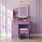 Moriah 55.1'' H Makeup Vanity Set with Stool and Mirror-2010874188