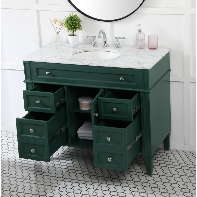 Ensemble de meuble-lavabo simple 42 po Rivers, Vert