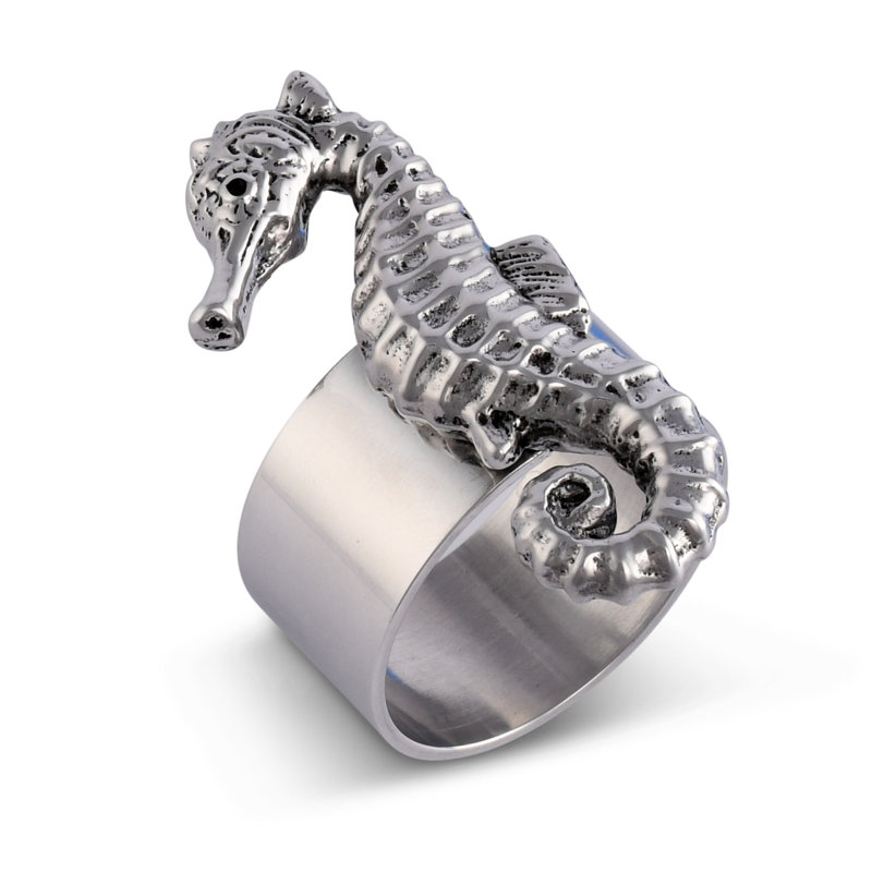 Sea Horse Metal Napkin Ring