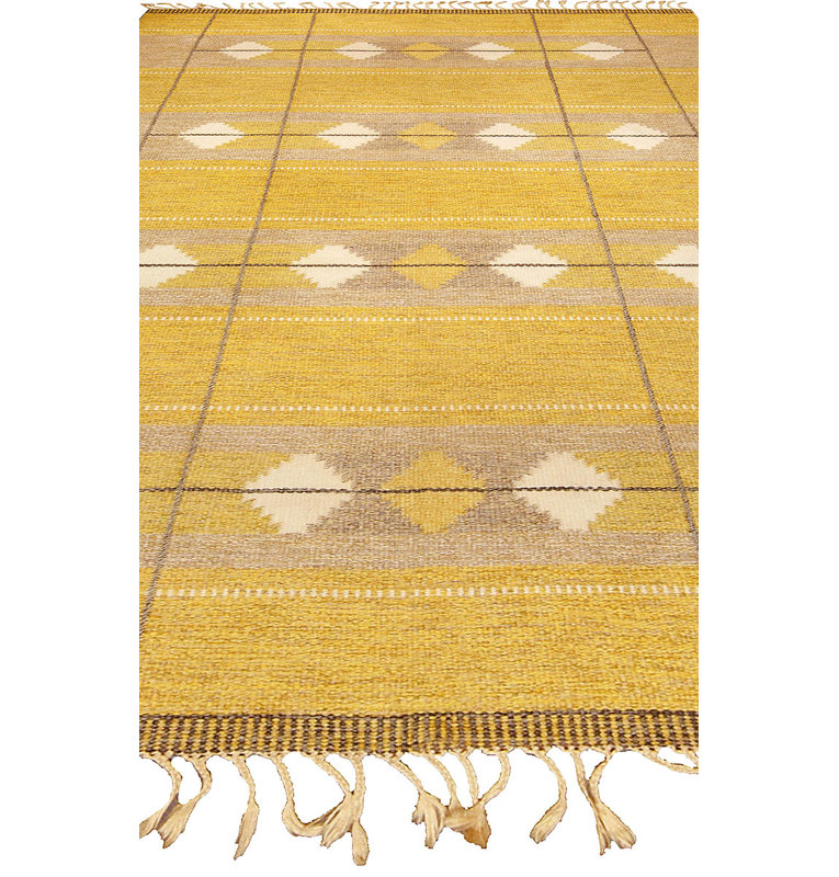 Vintage One-of-a-Kind Rectangle 5'5" x 8' Flatweave Area Rug